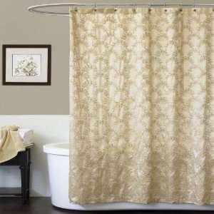   16678 Lush Decor Angelica Shower Curtain, Beige