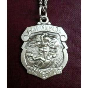 Saint Michael Protect Us Medal   St. Michael Protect Us Charm   With 
