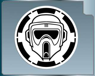 Star Wars BIKER SCOUT HELMET w/ Logo vinyl decal ROTJ  