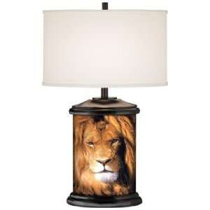  Botswana King Lion Giclee Art Base Table Lamp: Home 
