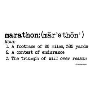  Marathon Definition Good Luck Cards Health & Personal 