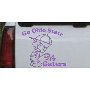 Purple 12in X 13.6in    Go Ohio Pee On Gaters Car Window Wall Laptop 