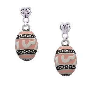    Pink Easter Egg Mini Heart Charm Earrings [Jewelry]: Jewelry