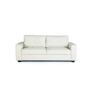 Jasmine Vibrant White Leather Sofa by Coaster Furniture 