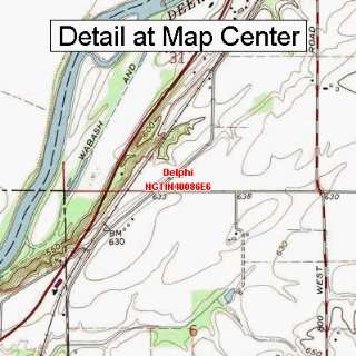  USGS Topographic Quadrangle Map   Delphi, Indiana (Folded 