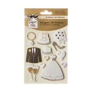  Grant Studios Wedding 3D Stickers Wedding Dress; 3 Items 