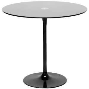 Baxton Studio Odensa Glass Modern Bistro Table, Black  