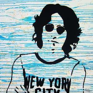  John Lennon Original Acrylic On Canvas Painting Pop Art 