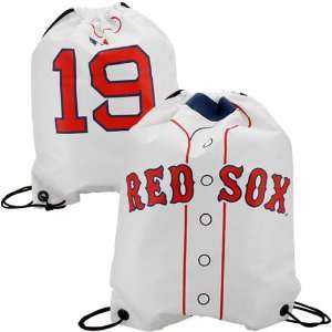  Boston Red Sox #19 Josh Beckett Jersey Drawstring Backpack 
