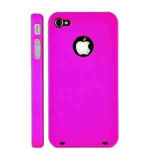  Frosted Round Hole Plastic Hard Cover Cases For iPhone 4 