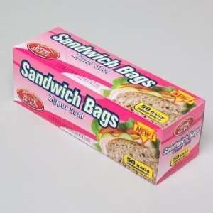 Sandwich Bags Zipper Seal 50 Count Case Pack 24  Kitchen 
