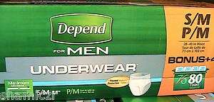 Private   80 COUNT Depend Men Underwear case S / M Lot incontinence 