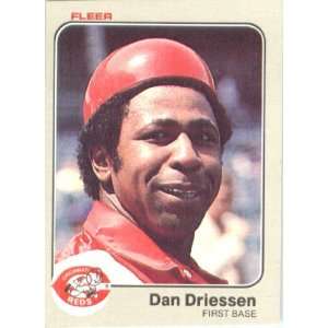 1983 Fleer # 589 Dan Driessen Cincinnati Reds Baseball 
