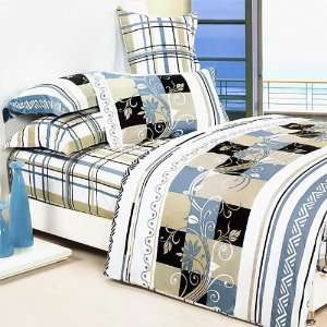  New   Blancho Bedding   [Floral Totem] 100% Cotton 4PC 