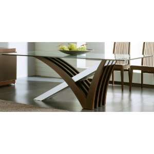  Mirage Wenge Clear Glass Table Furniture & Decor