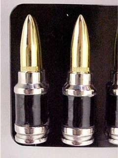 Gold & Chrome Rifle Bullet Belt Buckle Ammo Shell Replica  