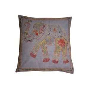 Pure Cotton Embroidered Pillow Cover, Size 24x24. 