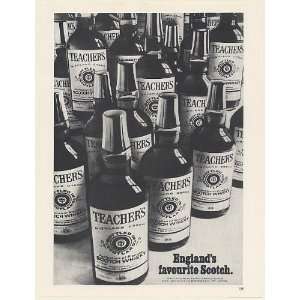  1973 Teachers Englands Favourite Scotch Whisky Bottles 