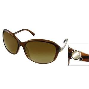   Clear Tea Color Plastic Full Rim Frame Sunglasses: Home Improvement
