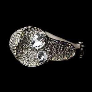  Silver Clear AB Rhinestone Cuff Bracelet Jewelry
