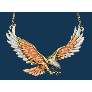  Tri Color Eagle Necklace Jewelry