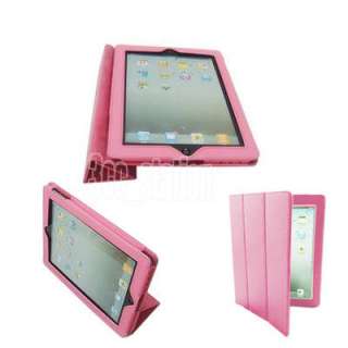 BLACK Fold Smart Cover Leather Stand Case For iPad 2  