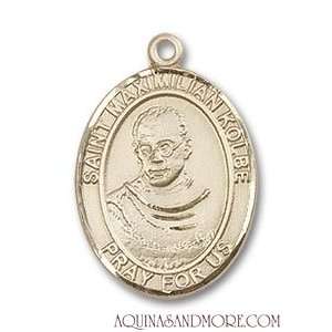  St. Maximilian Kolbe Medium 14kt Gold Medal Jewelry