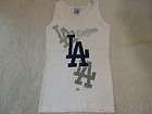   Licensed MAJESTIC LOS ANGELES DODGERS Tank Top Jersey Shirt WHITE MED