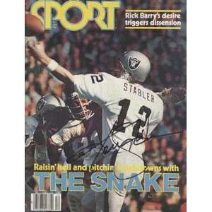 Ken Stabler Autographed December 1977 Sport Magazine   Autographed NFL 