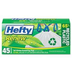 Hefty 13 Gallon Renew Recycled Kitchen and Trash Bags 45ct Box:  