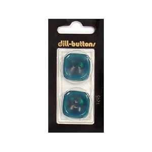  Dill Buttons 25mm 2 Hole Teal 2 pc (6 Pack)