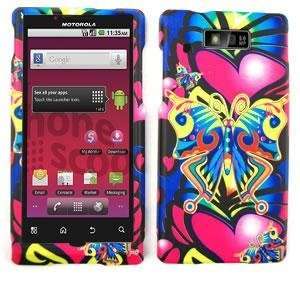MOTOROLA TRIUMPH WX435 3D Embossed Colorful Butterflies and Pink 