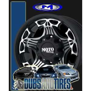 18 Inch 18x9 MOTO METAL wheels SKULL Gloss Black Machined Face wheels 