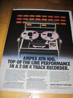 AMPEX ATR 100 REEL TO REEL TAPE RECORDER AD  
