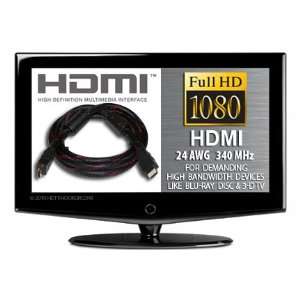    15 ft HDMI® Cable for HDTV Blu Ray 3D 24 Awg High End Electronics