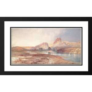 Moran, Thomas 24x16 Framed and Double Matted Cliffs, Green River 