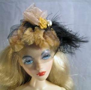 Micki in Tan with a Pearl & Gold Stud a Doll Hat on my Gene Marshall 