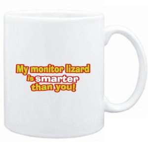 Mug White  My Monitor Lizard is smarter than you  Animals  