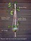 Macrame Plant Hanger Pottery Cord 33 Long Old fashioned Coffee Bean 