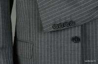 1600 New VALENTINO Roma Italy Wool Gray 48R 48 Suit e58R Flat Front 