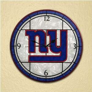  New York Giants Art Glass Clock: Sports & Outdoors