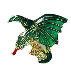  Flying Green Dragon Enamel Hat or Lapel Pins Dozen Price 