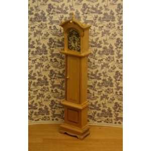  SALE!! Dollhouse Miniature Grandfathers Clock in Oak: Toys 