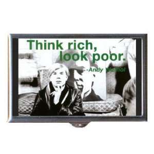  ANDY WARHOL THINK RICH POOR Coin, Mint or Pill Box Made 
