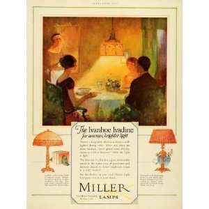  1925 Ad Miller Co Lamps Ivanhoe Ivadine Light Lighting 