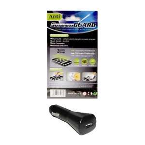    Screen Protector and USB Car Charger for HTC Flyer Electronics