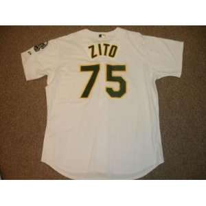  Barry Zito Oakland Athletics Authentic Home Jersey size 52 