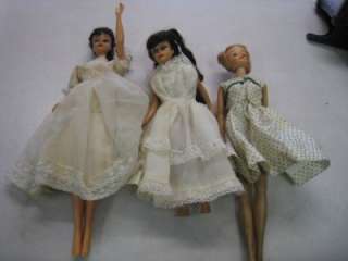 Lot 3 Vintage Barbie Dolls. American Girl, 1960s, 1963 to 66 marks, w 