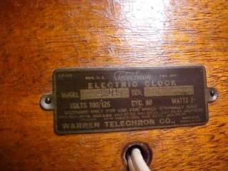   TELECHRON MANTLE ELECTRIC CLOCK MAHOGONY 4F01 MAYNARD PERFECT TIME