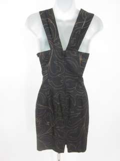 NWT MAYDA CISNEROS Black Bronze Strapless Dress Sz 8  